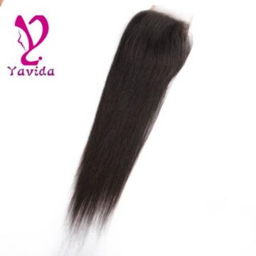 4 x4 Lace Closure 7A Unprocessed Brazilian Virgin straight Human Hair Extensions