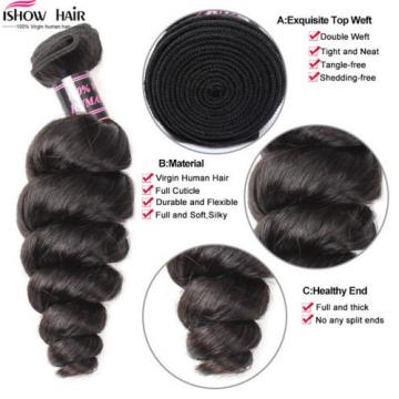 1/3/4 Bundle Virgin Brazilian Human Hair Weave Loose Wave Hair Extensions Weft