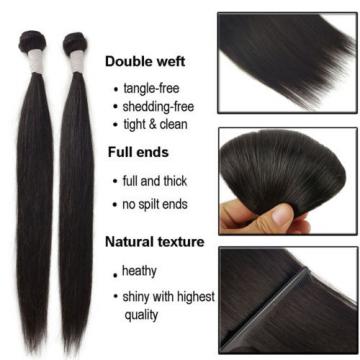 3 Bundles 150g 100% Brazilian Body Wave  Virgin Hair Weft Striaght Loose Wave 8A