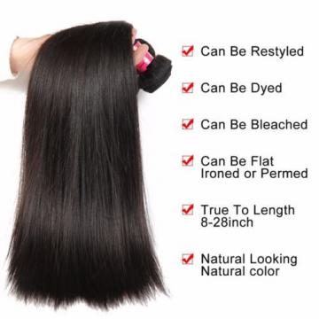8A 1 Bundle 100% Remy Virgin Brazilian Human Hair Extensions Weft Straight Hair