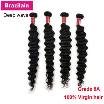 4 Bundles 200g 100% Brazilian Body Wave Virgin Hair Weft Striaght Body Wave 8A