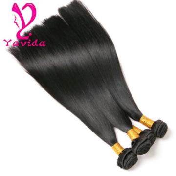 7A Brazilian Virgin Straight Weave 3 Bundles Human Hair Extensions Natural Color
