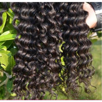 100% 6A Unprocessed Virgin Brazilian deep  wave Hair Natural Black bundles 100g