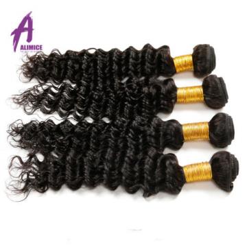 4 Bundles Deep Wave Brazilian Virgin Human Hair Extensions Bundles Curly 8A 400g