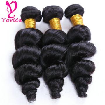 100% Unprocessed Virgin Brazilian Loose Wave Human Hair Extensions 3 Bundle/300g