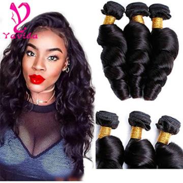 3 Bundles Loose Wave Curly Brazilian Virgin Hair Human Hair Extensions Weft 300g