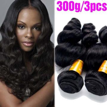 Virgin Brazilian Hair Bundles 3 Bundles/300g Loose Wave Human Hair Weave