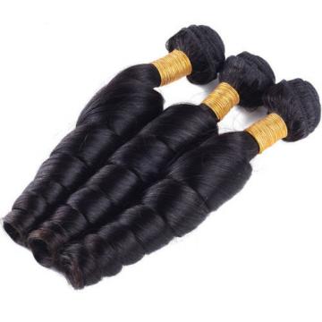 3 Bundles 100% Virgin Brazilian loose wave Remy Human Hair extensions Weave Weft