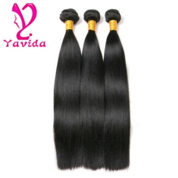 7A Brazilian Virgin Hair Silky Straight Hair Weave 3 Bundles 14+16+18 inch 300g