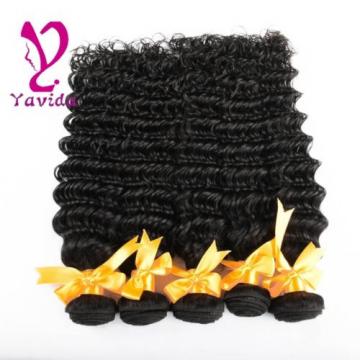 Unprocessed Brazilian Virgin Deep Curly Wave Human Hair Weft Weave 4Bundles/400g
