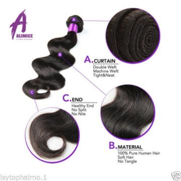 Brazilian Virgin Hair body wave human hair extensions weave THICK 4bundles 400g