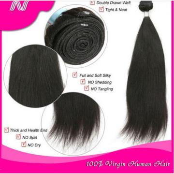 100% 6A Unprocessed Virgin Brazilian Straight Hair Natural Black bundles 100g