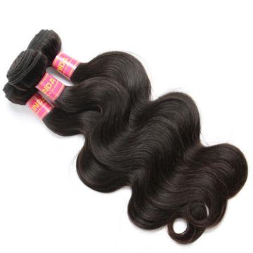 3 bundles 12+12+14&#034;/150g Body Wave Brazilian Human Virgin Hair Weave Extension