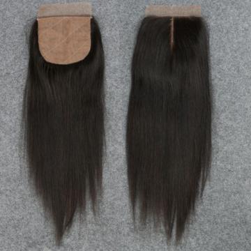 7A Human Virgin Hair 4*4 Brazilian Straight Silk Base Closure Silk Top Closure
