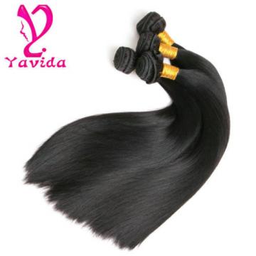 7A Brazilian Virgin Straight Human Hair Weave Weft 4 Bundles Extension 400g