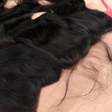 7A Brazilian Human Virgin Hair Body Wave 13*4 Ear to Ear Lace Frontal Closure 1B