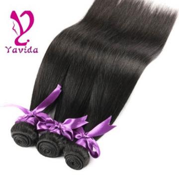100% Unprocessed Virgin Brazilian Straight Hair Extensions Human Weave 3Bundles