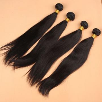 Peruvian Straight Virgin Hair With Silk Base Closure With Baby Hair 4 Bundles