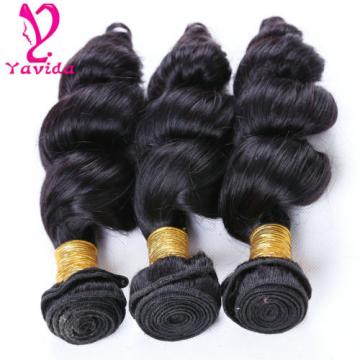 7A Virgin Loose Wave Hair Extensions Weft  Peruvian Human Hair Weave 3 Bundles