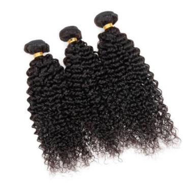 3 Bundles Kinky Curly Peruvian Virgin Hair Extensions Weft Human Hair Weave lot