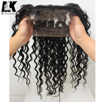 Peruvian Virgin Hair 360 Lace Frontal Band Deep Wave with Baby Hair 360 Frontal