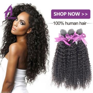 Peruvian Virgin Human Hair Extensions Weave Kinky Curly Hair 3 Bundles 300g