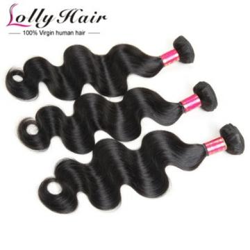 Lollyhair 8A Peruvian Body Wave Huamn Hair 3Bundles Virgin Remy Human Hair Weave