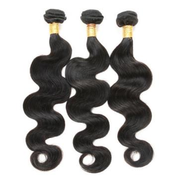 7A Peruvian Virgin Hair Body Wave Hair Wefts Human Remy Hair Extensions 12 inch