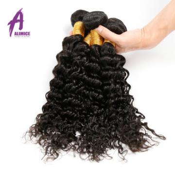 4Bundles Deep Wave Peruvian Virgin Human Hair Extension Weave remy Curly 400g 8A