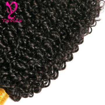 7A 100% Peruvian Virgin Hair Kinky Curly Human Hair Extensions Weft 4 Bundles