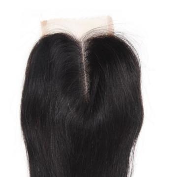 7A 100% Peruvian Human Virgin Hair Straight 4*4 Lace Closure with 3 Bundles 350g