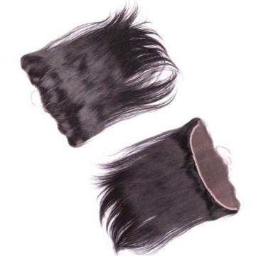 Peruvian Straight Full Lace Frontal Closure Virgin Human Hair 13&#034;x4&#034; Ear To Ear