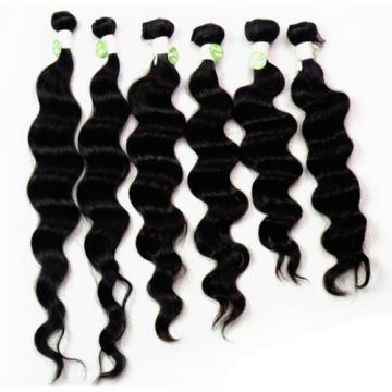 Brand New Loose Wave 6pcs 16&#034;18&#034;20&#034;+Top Closure Virgin Peruvian Hair Extension
