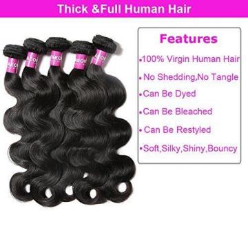 Hair Peruvian 3 Bundles Body Wave 5A Unprocessed Virgin Human Weave8&#034; 10&#034; 12&#034;