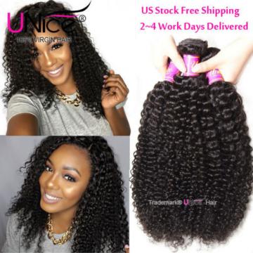 UNice Peruvian Curly Virgin Hair Weave 3 Bundles 100% 8A Human Hair Extensions