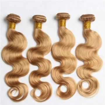 Luxury Peruvian Body Wave Honey Blonde #27 Virgin Human Hair Extensions 7A