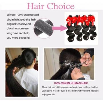 Aliglossy hair Hair 7A Peruvian virgin Body Wave 3 Bundles with 13Ã-4 Ear to Ear