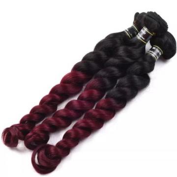Luxury Loose Wave Peruvian Burgundy Red #99J Ombre Virgin Human Hair Extensions