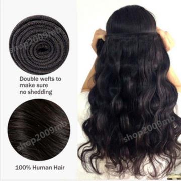 3 Bundles Thick Peruvian 100% Human Hair 8A Virgin Body Wave Weave Weft Wavy