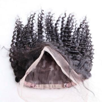 360 Lace Frontal Closure With 4 Bundles Peruvian Virgin Human Hair Deep Wave