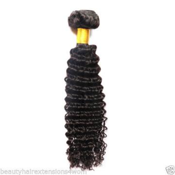 8A Peruvian Remy Hair Deep Wave Human Hair Weft Curly Virgin Hair Bundle 100G