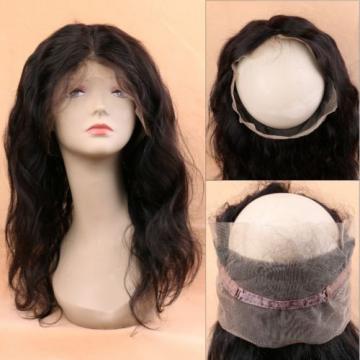 Peruvian Virgin Human Hair 360 Lace Frontal Closure Wavy Full Lace Closure Black