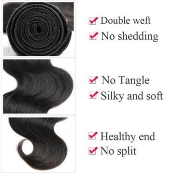 Peruvian Virgin Body Wave Weave Weft 100% Human Hair Wavy 3 Bundles/150g total