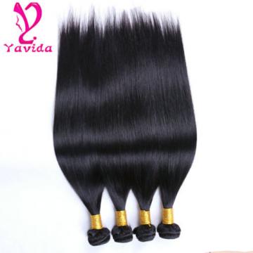 7A 400g Unprocessed Peruvian Virgin Hair Straight Human Hair Weave 4 Bundles