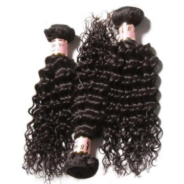 300g Peruvian 7A Curly Virgin Human Hair With 13x4&#034; Free Part Lace Closure