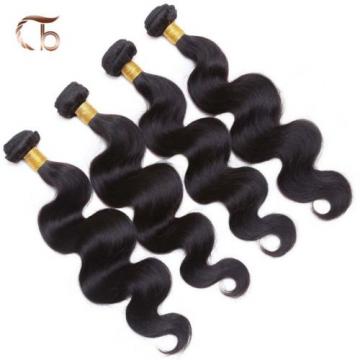 4P 16&#034; 18&#034;Wave Virgin Hair Weave Peruvian Hair Bundles 100%Human Hair Extensions