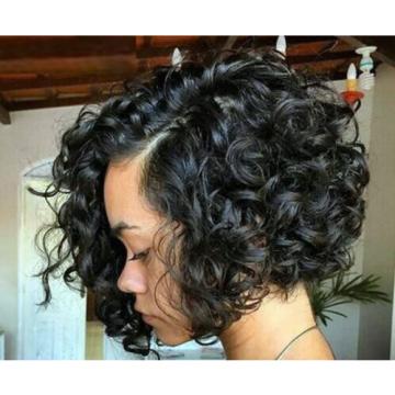 100% Virgin-Brazilian-Peruvian-Malaysian Aunty Fummi Bouncy Curly- Hair 10&#034;-28&#034;