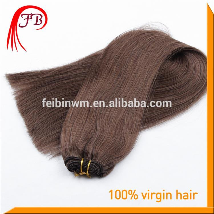 Best Selling 5A Human Virgin Straight Hair Weft Color #2 Russian Hair Weft
