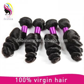 100% remy hair Peruvian loose wave hair weave