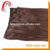 Best selling Italy straight virgin hair weft real human hair extension silky straight